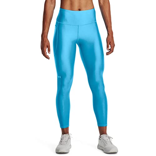 Under Armour Damen HeatGear Armour Knöchel, hohe Taille, rutschfest Leggings, (419) Capri/Fuse Teal, X-Large Kurze Schlauch von Under Armour