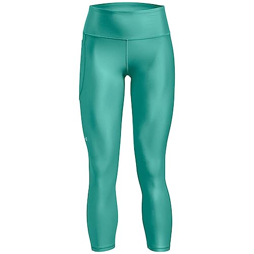 Under Armour Damen HeatGear Armour Knöchelleggings mit hohem rutschfestem Bund Leggings, Neptune (369) / Sea Mist, Small von Under Armour