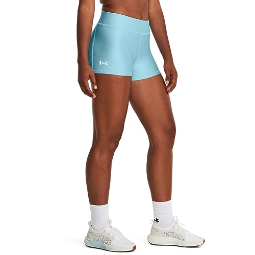 Under Armour Damen HeatGear Armour Mid Rise Shorty Kurze Hose, (490) Blizzard/Weiß, Klein von Under Armour