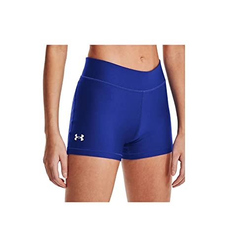 Under Armour Damen HeatGear Armour Mid Rise Shorty Kurze Schlauch, Königsblau (400)/Weiß, Small von Under Armour