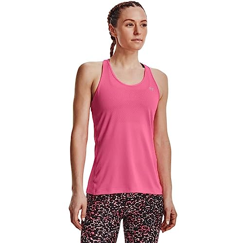 Under Armour Damen HeatGear Armour Racer Tank T-Shirt, (640) Pink Punk/Metallic Silber, Mittel von Under Armour