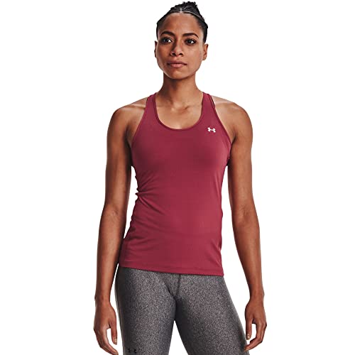 Under Armour Damen HeatGear Armour Racer Tank T-Shirt, Black Rose (664)/Metallic Silver, X-Large von Under Armour