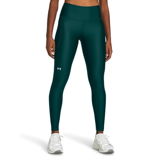 Under Armour Damen HeatGear Armour hohem rutschfestem Bund, Taschen Leggings, (449) Hydro Teal/White, Medium von Under Armour