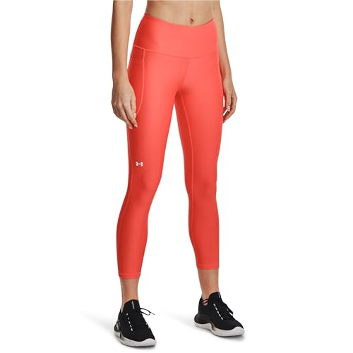 Under Armour Damen HeatGear Armour hoher Taille, rutschfest, knöchelfrei Leggings, (877) After Burn / / Schwarz, Medium von Under Armour