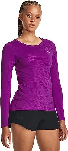 Under Armour Damen HeatGear Langarm-T-Shirt, (573) Mystic Magenta / / Metallic Silver, L von Under Armour