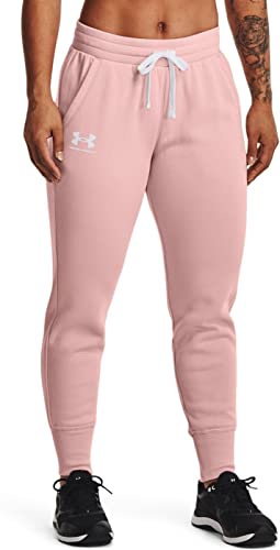 Under Armour Rival Fleece Trainingshose Damen rosa/weiß, L von Under Armour