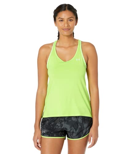 Under Armour Damen Knockout Tank Top T-Shirt, Quirky Lime (752) / Penta Pink, Small von Under Armour
