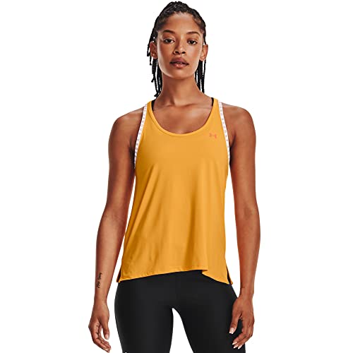 Under Armour Damen Knockout Tank Top T-Shirt, (782) Rise/Black/Sunset Boulevard, Small von Under Armour