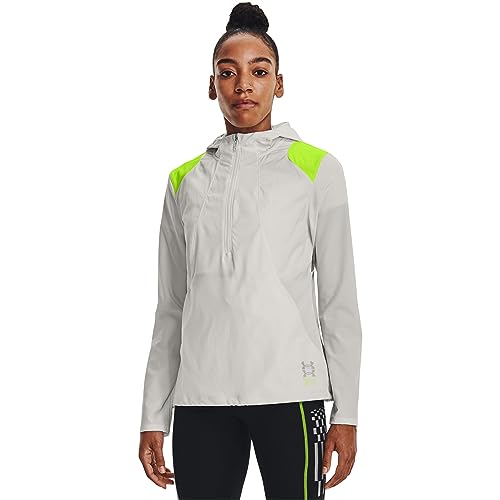 Under Armour Damen Run Anywhere Anojacket Laufbekleidung Laufjacke Grau - Grün S von Under Armour