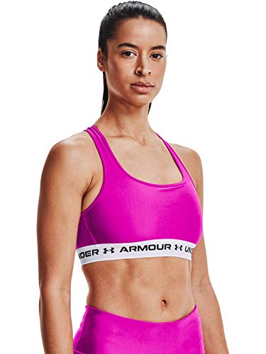 Under Armour Damen Mittelhoher gekreuztem Rücken BH, Undurchsichtige, Rose, XS von Under Armour