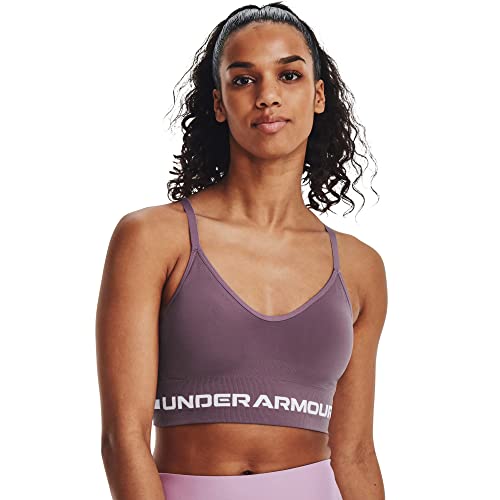 Under Armour Damen Nahtloser Langen und niedrigen Beinen Sport-BH, Violett/Weiß, XL/XXL von Under Armour