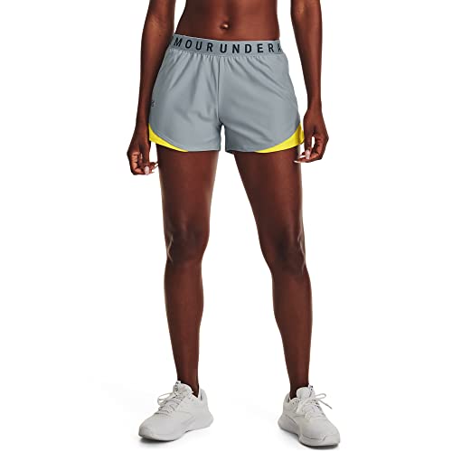 Under Armour Damen Play Up 3.0 Shorts, (465) Harbor Blue/Starfruit/Downpour Gray, XS von Under Armour