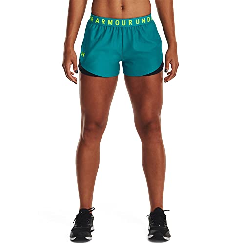 Under Armour Damen Play Up 3.0 Shorts Kurze Hose, (722) Coastal Teal/Black/Lime Surge, Small von Under Armour