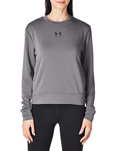 Under Armour Damen Rival Terry Crew Long-Sleeves, Jet Gray, XS von Under Armour