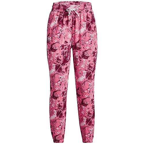Under Armour Damen Rival Terry Jogger Sweathose, Pace Pink/Weiß, M von Under Armour