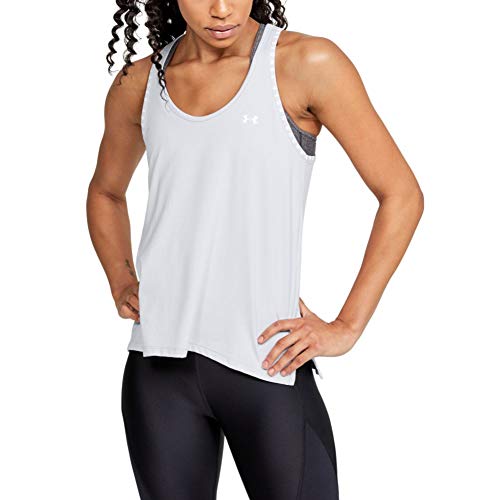 Under Armour Damen Slayer Tank Top Ärmellos, Halo Gray (014)/Weiß, X-Large von Under Armour