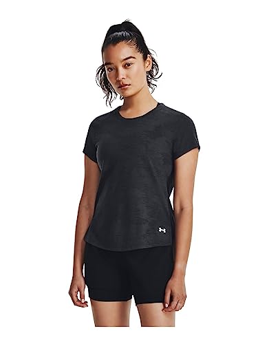 Under Armour Damen Streaker Speed Camo Kurzarm T-Shirt, Schwarz, L-XL von Under Armour