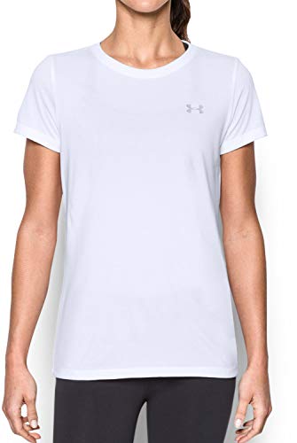 Under Armour Damen Tech SSC - Solid, bequemes T-Shirt für Damen aus recycelten Wasserflaschen, Funktionsshirt mit Anti-Geruchs-Technologie von Under Armour