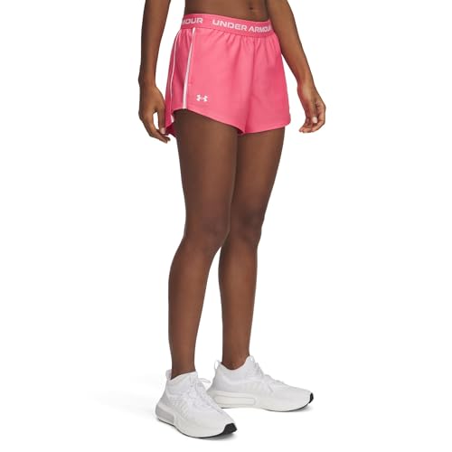Under Armour Damen Tech Play Up Shorts, Super Pink/Weiß, XS von Under Armour