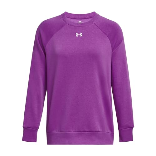 Under Armour Damen UA Rival Fleece Crew Sweatshirt, Cassis/White, XS von Under Armour