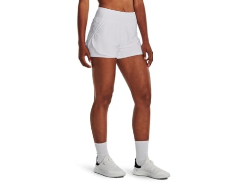 Under Armour Damen UA Vanish 2-in-1-Shorts, wasserabweisend und atmungsaktiv, Weiß/Weiß, Klein von Under Armour
