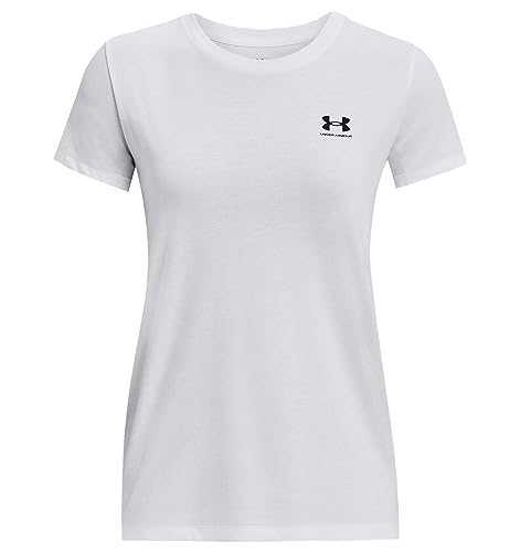 Under Armour Damen UA W Sportstyle LC SS T-Shirt, White/Black, L von Under Armour