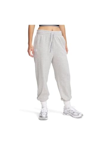 Under Armour Damen Ua Rival Terry Joggers Trainingshose, Mod Gray Light Heather/White, L Under Armour Damen Ua Rival Terry Joggers Trainingshose, Mod Gray Light Heather/White, L von Under Armour