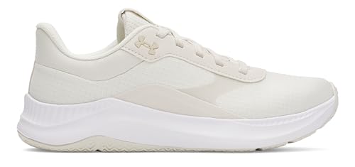Under Armour Damen Aurora 3, Turnschuh mit schlanker Passform, leichter Damen Sportschuh, atmungsaktiver Damen Sneaker,Summit White / White / Khaki Base,36.5 von Under Armour