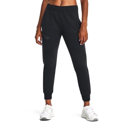 Under Armour Damen Unstoppable FLC Jogger Trainingshose, Black/Black, L Under Armour Damen Unstoppable FLC Jogger Trainingshose, Black/Black, L von Under Armour
