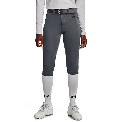 Under Armour Damen Utility Softball Pants 22 Hose, (012) Tonhöhe grau/schwarz, Large von Under Armour