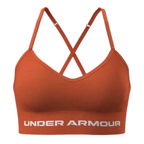 Under Armour Damen Vanish Seamless Low Impact Sport-BH, Orangefarbene Basis/Weiß, X-Large von Under Armour