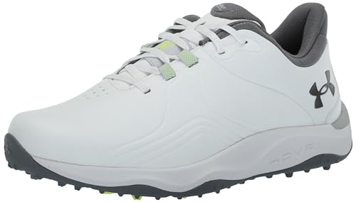 Under Armour Drive Pro Herren-Golfschuh mit Spikeless Wide, (100) Weiß/Weiß/Metallic Gun Metal, 46 EU Weit, 3026921 von Under Armour