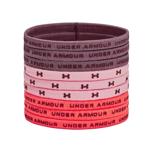 Under Armour Elastisches Haargummi, 9 Stück, für Damen, Lila, Einheitsgröße, Misty Purple/Pink Fizz/Dark Maroon, Einheitsgre von Under Armour