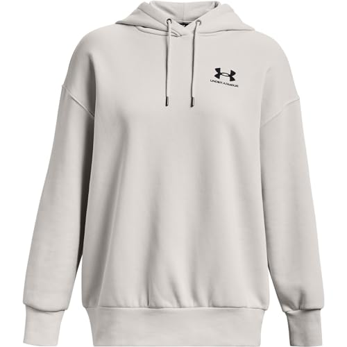 Under Armour Essential Fleece Hoodie Damen weiß/schwarz, M von Under Armour