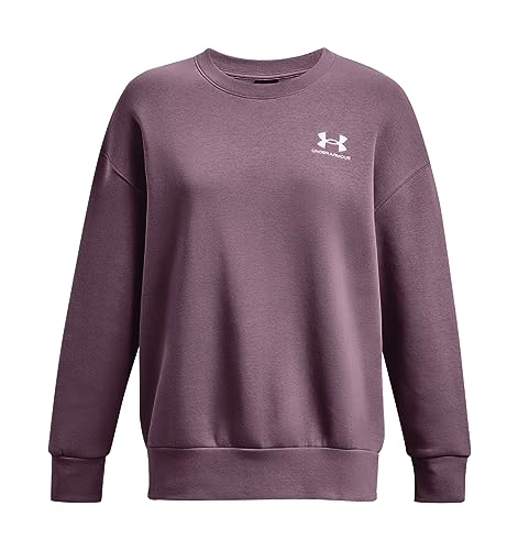 Under Armour Essential Fleece Sweatshirt Damen schwarz/weiß, L von Under Armour