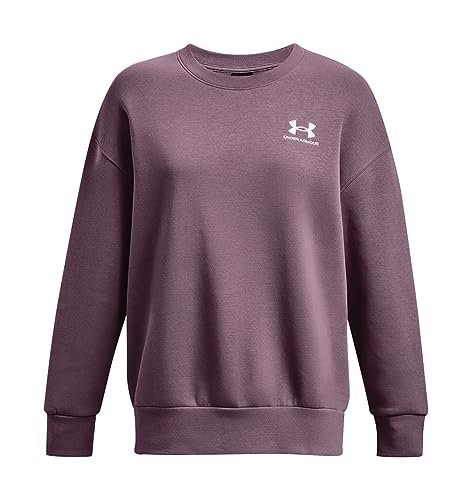 Under Armour Essential Fleece Sweatshirt Damen schwarz/weiß, M von Under Armour