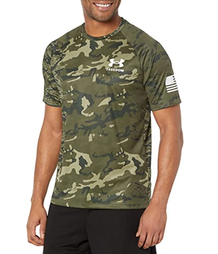 Under Armour Freedom Tech T-Shirt mit kurzen rmeln, Camo, Marine Od Gr n/Wei , L von Under Armour