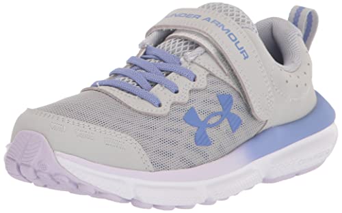 Under Armour Girls Pre School Assert 10 Alternate Closure Running Shoe, (101) Mod Gray/Nebula Purple/Baja Blue, 2.5 Little Kid von Under Armour