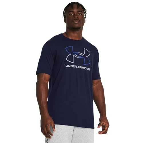 Under Armour Global Foundation Herren-T-Shirt, kurzärmelig, (410) Midnight Navy/Royal/Steel, 4X-Groß von Under Armour