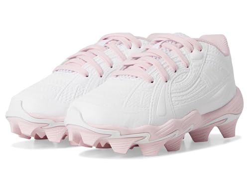 Under Armour Glyde Sola Rm Jr Softball Cleats Sneaker für Mädchen, (101) Weiß/Rot/Stein, 1 Little Kid von Under Armour