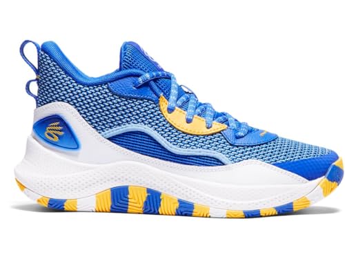 Under Armour Unisex Grade School 3Z 24 Basketball Shoes Blue/White/Taxi - 3027627-400 & 3027628-400 von Under Armour