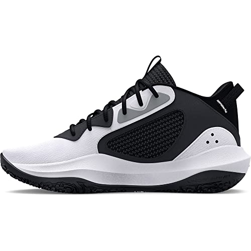 Under Armour Grade School Ua Lockdown 6 Basketball Shoes Court Performancence, (101) White/Black/Black, 36.5 EU von Under Armour