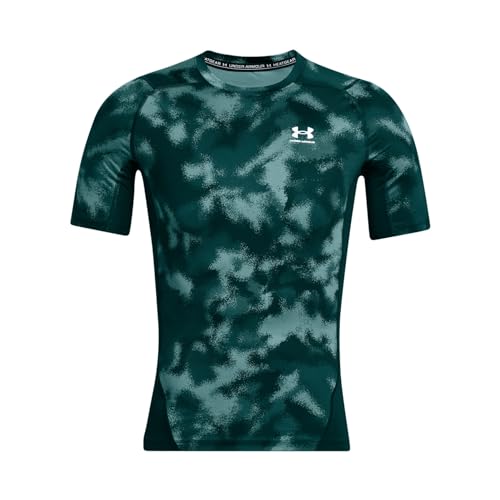 Under Armour HG Armour Printed SS, 0449 - Hydro Teal, XXL von Under Armour