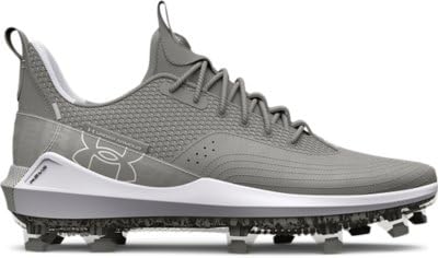 Under Armour Harper 7 Low Elite Herren Baseball-Stollen aus TPU, Baseball Grau-Weiß, 40.5 EU von Under Armour