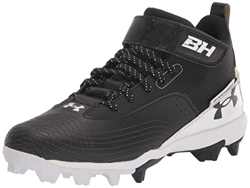 Under Armour Harper 7 Mid Gummi geformter Baseballschuh f r Herren, (001) Schwarz/Wei /Schwarz, 45.5 EU von Under Armour