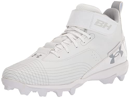 Under Armour Harper 7 Mid Gummi geformter Baseballschuh für Herren, (100) Weiß/Weiß/Modgrau, 42 EU von Under Armour