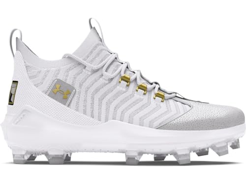 Under Armour Harper 9 Pro TPU - Herren (Weiß/Weiß/Metallic-Gold), Weiß-metallisches Gold, 47 EU von Under Armour