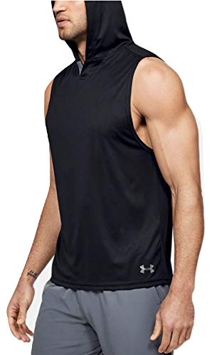 Under Armour Heat Gear Men's UA Velocity Sleeveless Hoodie (Large) Black von Under Armour