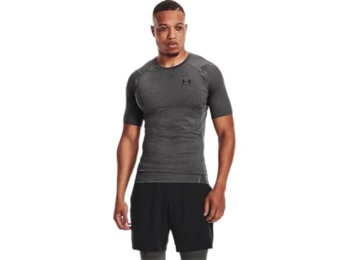 Under Armour HeatGear Kompressions-T-Shirt für Herren, kurzärmelig, Carbon (090), 4X-Large Hoch von Under Armour