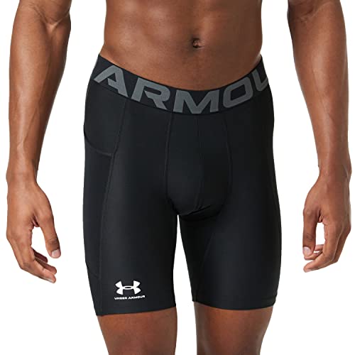Under Armour Herren Armour HeatGear Compression Shorts, Schwarz (001)/Pitch Grau, Medium Tall von Under Armour